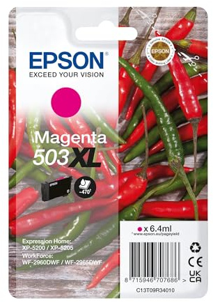 Epson 503XL Chillies, Genuine Magenta Ink Cartridge