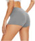 DDOBB Radlerhose Damen Kurz Shorts Unter Kleid High Waist Sportshorts Bauchweg Unterhosen Hotpants Blickdichte Sporthose Boxershorts Gym Leggings(Hellgrau, S-M)