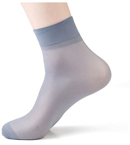 SHTGOI 5 paia di calzini da uomo ultra sottili in nylon calzini traspiranti trasparenti sottili calze corte estive leggere calze da lavoro calze di seta calze da lavoro calze di seta