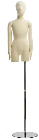 WDJBPSH Schneiderpuppe männlich Kinderpuppe Schaufensterpuppe, Körper-Torso-Schnuller für Kleinkinder mit verstellbarem runden Metallständer zur Kleiderherstellung/Ausstellung (Size : XXL)