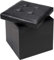 BOLLI Pouf avec Espace de Rangement 38x38x38 cm, Canapé Pouf avec Coffre de Rangement, Repose-Pieds en Forme de Cube avec Couvercle Rembo - Noir