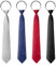 MoonSing Herren Krawatte Set, 4 Stück Herren Krawatte Vorgebunden mit Reißverschluss, Verstellbare Sicherheits Krawatten im Satin Finish, Casual Business Länge für Hochzeit Büro Schule Uniform