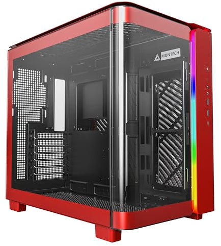 Montech KING 95 Midi-Tower, Tempered Glass, ARGB - rot