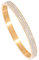 MILAKOO 6mm Ovale Form Edelstahl Manschette Armreif Armband mit Strass für Frauen (Gold)