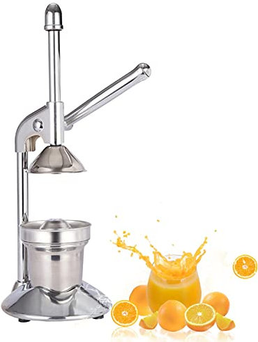Exprimidor profesional, exprimidor manual de acero inoxidable, exprimidor resistente, exprimidor manual robusto para zumo de cítricos naranja, limón, granada, uva