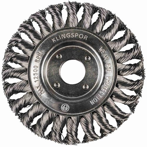 1 x Klingspor BR 600 Z Rundbürste gezopft einreihig 125 x 14 mm Gewinde M 14 0,5 Stahl