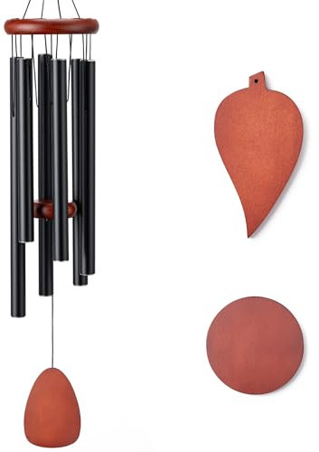 Husfunov 94 cm großes Aluminium-Windspiel für draußen, Heimdekoration für Garten/Terrasse/Veranda, Einweihungsgeschenke, neues Zuhause, Beileid/Gedenk-Windspiel, Geschenke für Frauen oder Männer,