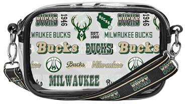 FOCO Unisex NBA Team Logo Stripe Clear Crossbody Bag Umhängetasche, Retro-Druck