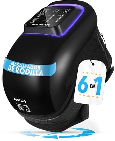FORTHiQ Knie-Massagegerät mit Infrarot Duallicht, 6-in-1, Arthrose Hilfe, 4-stufige Wärme & Vibration, merkt sich Ihre Wohlfühl-Einstellungen, Wellness Geschenke für Frauen und Männer