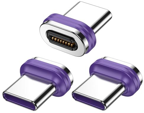 AUFU 16Pin USB C Magnet Stecker [3 Stück] Typ C Magnet Adapter 18W/60W/100W/240W Magnetischerkopf Staubschutz Verbinder für 16Pin USB C Ladekabel Magnetisch