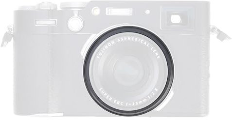 FocusFoto Aluminum Alloy Metal Lens Decoration Ring for Fuji X100 Series Camera, Compatible with Fuji X100V, X100VI, X100F, X100T, X100S, X100 (Black)
