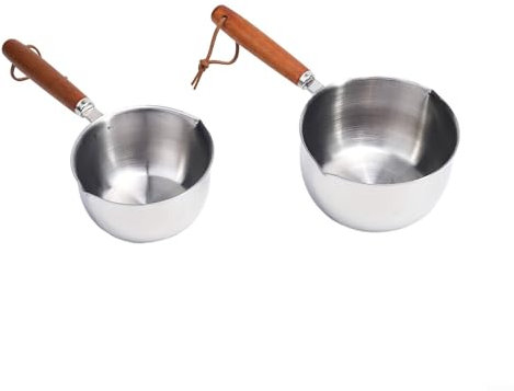 Petite casserole en acier inoxydable, convient pour la cuisine, l'ébullition, la cuisinière à induction, petite casserole à lait, facile à nettoyer (150 ml)