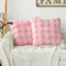 Artoid Mode Rosa Super Weich Künstliche Pelz Blasen Puffy Kissenbezüge 2er Set, 45x45 cm Flauschig Plüsch Samt Zierkissenbezug Sofa Schlafzimmer Deko