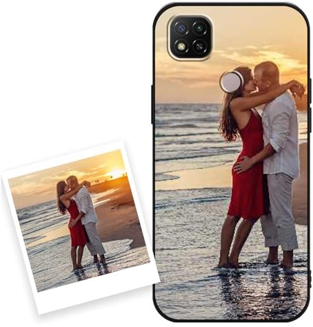 Coiwxmoi Funda Personalizada para Xiaomi Redmi 9C 4G/Redmi 9C NFC 6,53'', Personalizable Case con Imagen Foto, Personalizado Custom Carcasa Antigolpes Flexible Protector Cover para Redmi 9C NFC, Negro