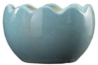 GLigeT Vaso di Fiori Vaso da Fiori succulento Tacca in Ceramica Calibro Grande Pianta Verde Rose Verdi Orchidea pensile Bonsai Bonsai Orchidee Creative Vaso per Piante(Blue,Piccolo)