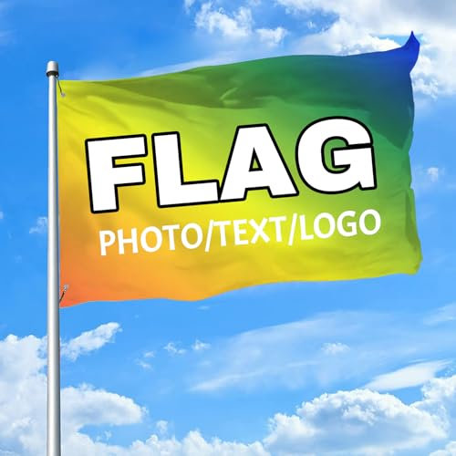 Custom Flag,Personalised Flag,Make Your Own Flag with Print Photo/Text/Logo,Design Flag for Living Room Bedroom Garden Outdoors Décor Corridor Camping Balcony Flag Yard Sign