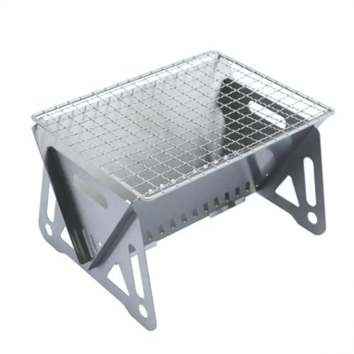 Tragbarer Klappgrill aus Edelstahl für Camping und Picknicks – Faltbarer Outdoor-Grill, 397 g - PORTOGRILL
