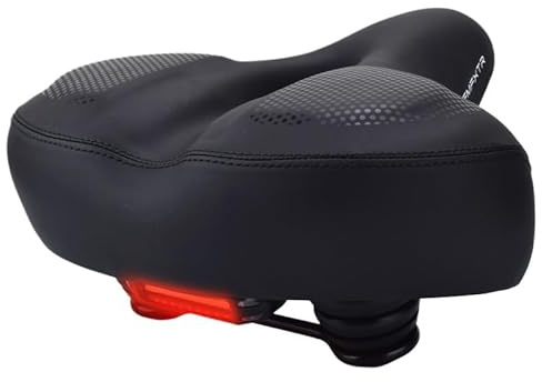 ErgoSoft - Fahrradsattel Ergonomischer, stoßdämpfend, wasserabweisend und atmungsaktiv - Breiter, bequemer Fahrradsitz für alle Terrains
