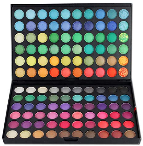 MKNZOME 120 Farben Lidschattenpalette, Hochpigmentierte Lidschattenpalette, Professionelles Geschenkset mit Mattem Glitzer-Finish, Regenbogen-Make-up-Palette, Bunter, Langanhaltender, Wasserfester