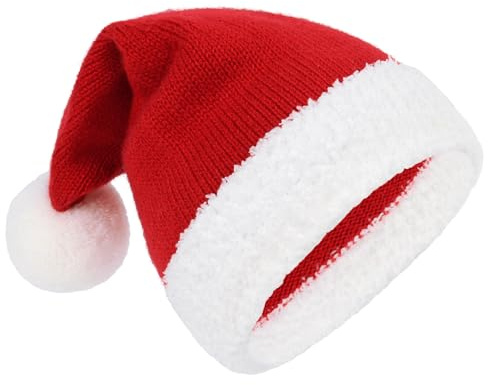 Century Star Weihnachtsmütze Kinder Nikolausmütze Baby Warm Gestrickte Weihnachtsmann für 0-3 Jahre Unisex Baby Weich