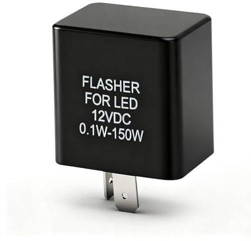 QESSUVNC Universal 2-Poliges 12V Blinkerrelais | Lastunabhängig für Motorrad & Auto, Stabilisiert Blinkfrequenz für LED/Halogen