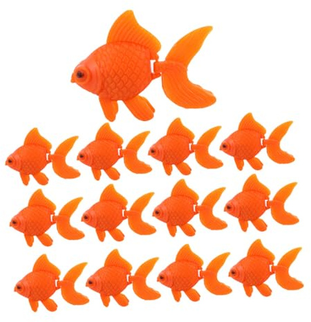 SHINEOFI 13stücke Plastik Fische Für Aquarium Künstliche Goldfische Dekorative Schwimmfische Miniatur-fischfiguren Aus Kunststoff Realistische Aquarium-Dekoration Künstliche Plastikfische f