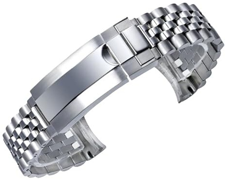 ROUHO 20mm 904L Edelstahl Uhrenarmband Gleitverschluss Faltschließe Uhr Schließe Armband Zubehör für Rolex Datejust Sky-Dweller GMT-Master