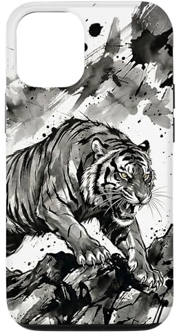Majestic Japanese Tiger Tora Sumi-e Ink Art Case for iPhone 12/12 Pro