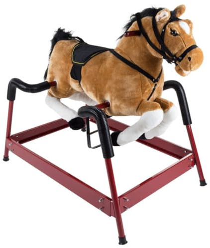 Happy Trails Spring Rocking Horse, Brown, 29” x 11” x 25”