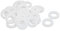 sourcing map 30St PTFE Flache Unterlegscheiben Dichtung 18mm AD 10mm ID 2mm Dicke Weiß