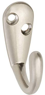 SOTECH Kleiderhaken SOFIA 44 x 17,5 x 37 mm klein Edelstahloptik matt | Mantelhaken Garderobenhaken