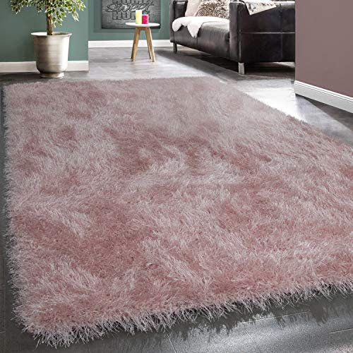 Paco Home Tapis Salon Chambre Adulte Poil Long Shaggy Uni Pelucheux Moderne, Dimension:240x340 cm