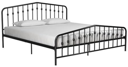 Novogratz Bushwick Metal Bed Black Superking