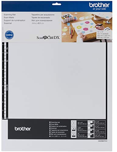 Brother ScanNCut DX Matte CADXMATS12, 30,5 x 30,5 cm Scanmatte, nicht haftende Matte zum Scannen von individuellen Designs, Zubehör für Brother Schneidemaschinen
