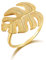 Springlight ✦ Geschenke für Frauen S925 Sterling Silber Damen Ringe Monstera Blätter Offener Rings Handgemachte Schmuck Ringe Geburtstagsgeschenk für Frauen.(Gold)