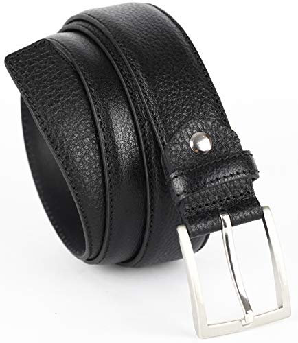 QUAMOD Gürtel Herren Qualitätsgürtel Männer aus echtem Leder 35 mm breit kürzbar ledergürtel schwarz braun für Anzug Business mit Geschenk-Box UMWELTFREUNDLICH und FAIRE-Produktion