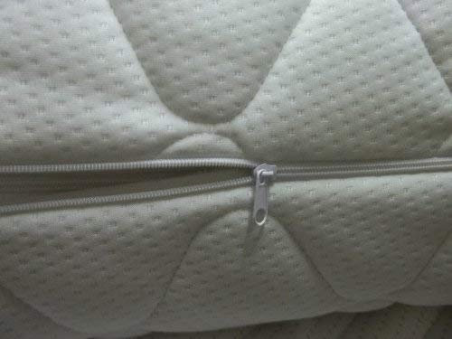 Matratzenbezug 100 x 200 cm. Matratzenschoner versteppt mit Reißverschluss (weiß, 100 x 200 x 7 cm)