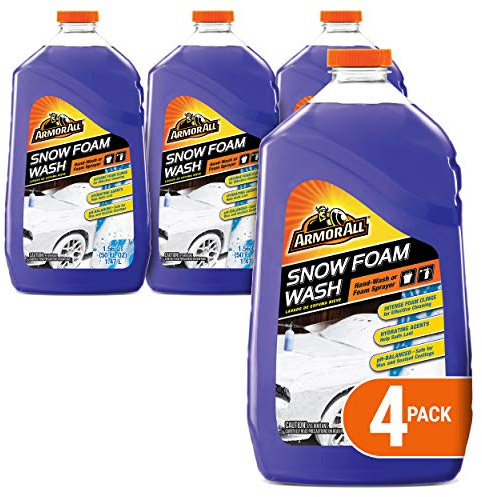 Armor All Snow Foam Car Wash, 50 fl oz Bottle, High Foaming Car Wash Soap for Hand Wash or Foam Cannon