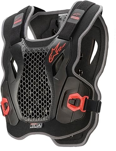 Alpinestars Bionic Action Brustschutz für Erwachsene, Schwarz/Rot (X-Large)/2X (Multi, One Size)
