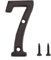 LUTER House Address Numbers, 3 Inch Cast Iron, Black, Door Mount, for Property, Meets 911 Community Requirements, Easy Installation