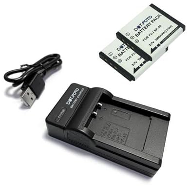 Dot.Foto NP-50, NP-50a Premium 1000mAh Battery (2-pack) & USB Battery Charger for Fujifilm FinePix F750EXR, F770EXR, F800EXR, F80EXR, F850EXR, F900EXR, F1000EXR, X10, X20, XP100, XP150, XP170