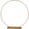 matches21 HOME & HOBBY Kleiner Metall-Ring gold-farben in 25 cm mit Sockel - Floristik Metall-Reif zum Stellen als stabiler Draht-Ring - Draht-Reif mit Fuß zum Basteln oder Hochzeit Tischdeko