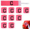 Fussball Capitan Armbinden, 10 Stück 33x7cm/13x2,8 Zoll Verstellbare Kapitänsbinde Armbinde für Fussball Rugby Hockey Netball, Fußball Elastic Armbänder Captain C-Wort Armband für Kinder Erwachsene