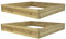 Set of 2 Wooden Raised Vegetable Beds (122cm x 18cm) Outdoor, Natural