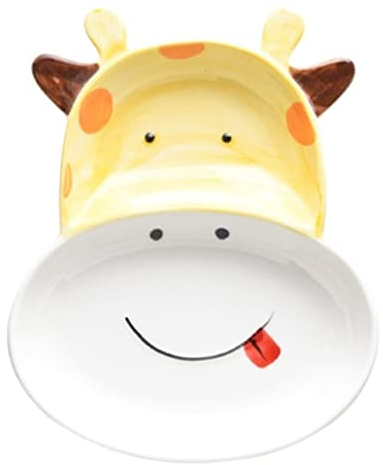 Unterteilt Teller Kuhform Kinder Teller Salatteller Keramik Essteller Frühstücksteller Kindergeschirr Dessertschalen Dessert Platten Menüteller Unterteilt für Käse Brot Fruchtsalat Kuchen Teller