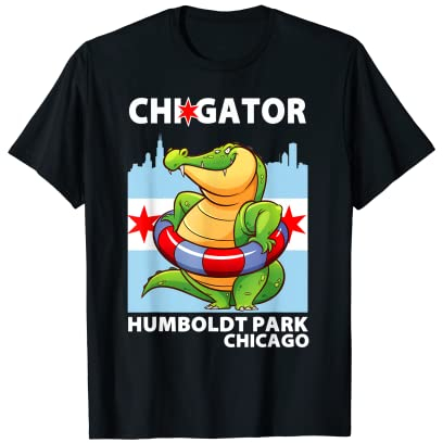 Chigator Gator Uhr Chicago Humboldt Park Rettungsgeschenk T-Shirt