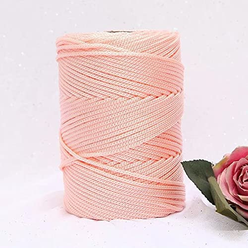 PORI 200m 3mm Hollow Knitted Crochet Yarns For DIY Handbag Purse Basket Chunky Cord Polyester Thread Rope