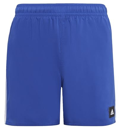 adidas Jungen 3-Stripes Swim Shorts, Semi Lucid Blue / White, 13-14 Years