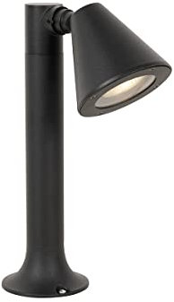 Qazqa - Modern Moderner Außenpfosten schwarz 30 cm IP44 verstellbar - Ciara I Außenbeleuchtung - Aluminium Länglich - LED geeignet GU10