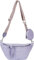 styleBREAKER Damen Halbmond Crossbody Schultertaschen Set 3-Teilig, Schultergurt mit Muster, Schlüsselanhänger, Börse 02012398, Farbe:Flieder